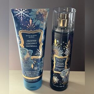 Bath & Body Works Frosted Coconut Snowball Body Cream & Fine Fragrance Mist